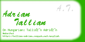 adrian tallian business card